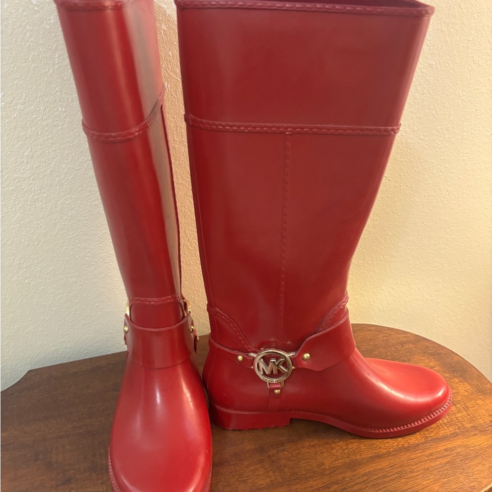 Michael Kors Cherry Red Riding Boots
